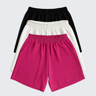 Kit 3 Shorts Duna Plus Size Feminino OFERTA Com Bolso Verão Leve Atlético Tendência Moda Com Elástico Cintura Alta em Oferta na Shopee