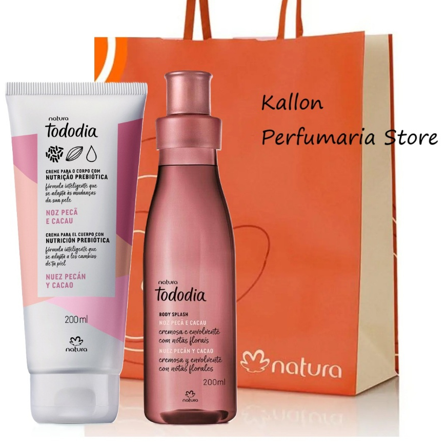 Kit(Body Splash 200 ml com Hidratante Corporal 200ml) Natura Tododia Noz Pecã e Cacau, Original