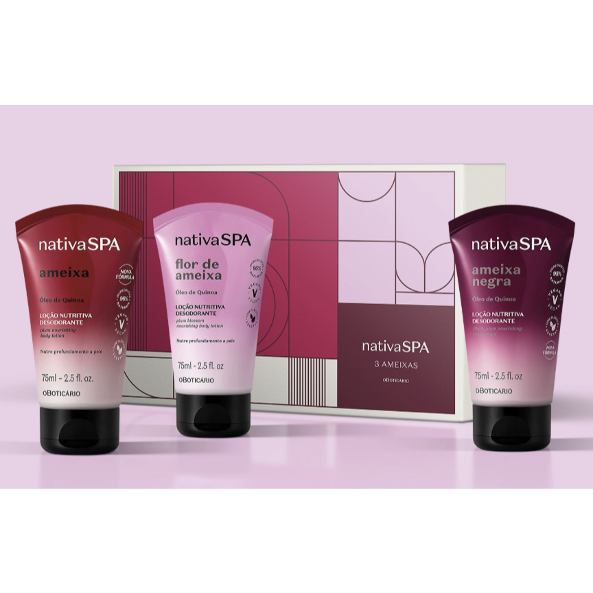 Mini Kit Presente Nativa Spa Ameixa (3 itens), O Boticário