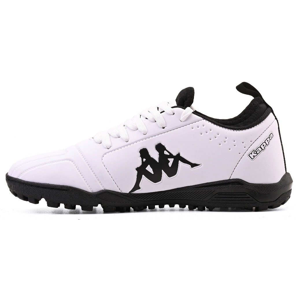 Detalhes do Chuteira Kappa Milan II Masculina Society Original Branco Preto Confortável Leve