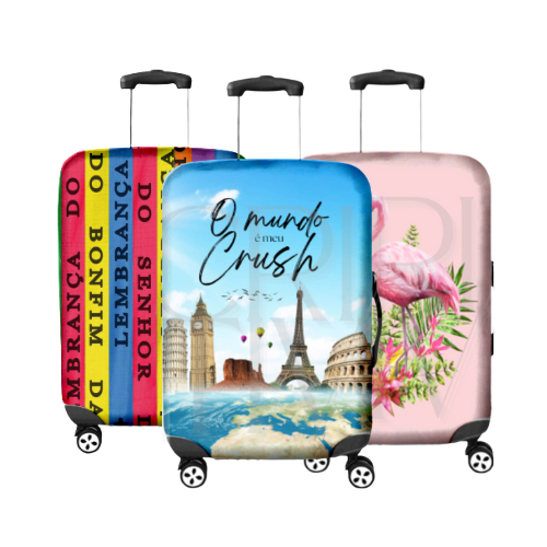 Imagem Capa de Mala para Viagem Protetora Estampas Personagens