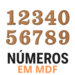 Kit Números 0 a 9 em MDF 3mm Para Eventos Festas Número de Decoração