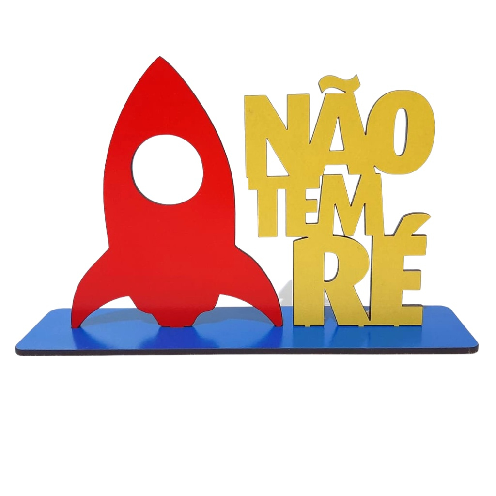 Enfeite De Mesa Foguete Não Tem Ré Mdf Espacial Prateleira Mesa Escrivaninha Escritório
