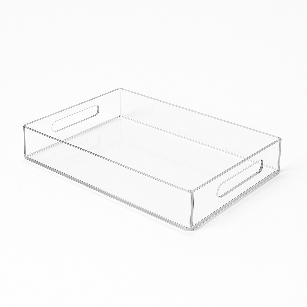 Bandeja Acrílica Transparente Multiusos 30x26x5 cm Design Moderno e Minimalista em Oferta na Shopee