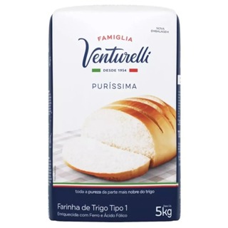 Farinha Branca Famiglia Venturelli Puríssima De Trigo 5 Kg em Oferta na Shopee