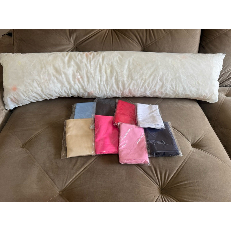 Xuxão Travesseiro de Corpo Antialérgico + Fronha Lavável Com Zíper - Refil + Capa