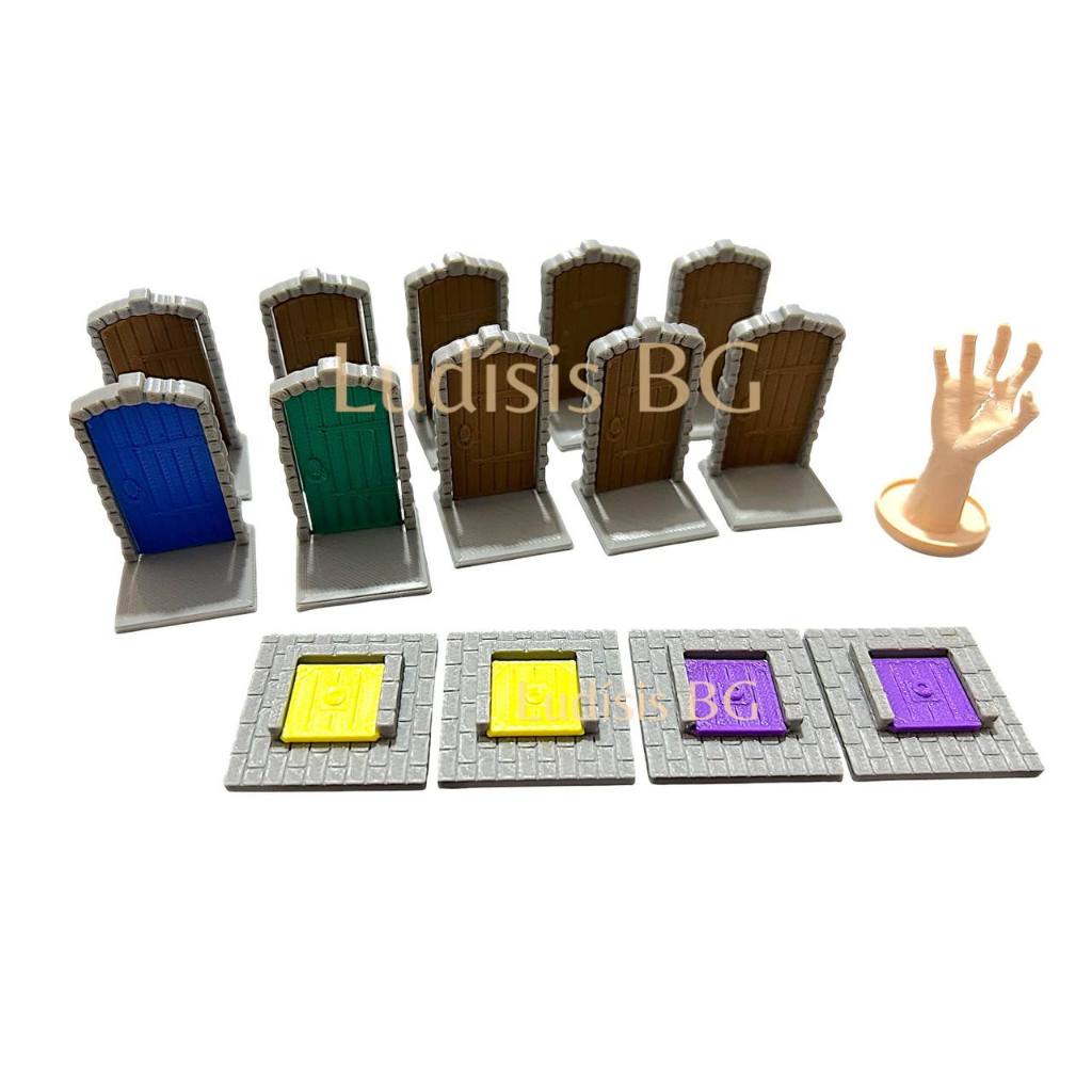 Kit Zombicide - Impressão 3D (Portas, Tokens e Alçapão)