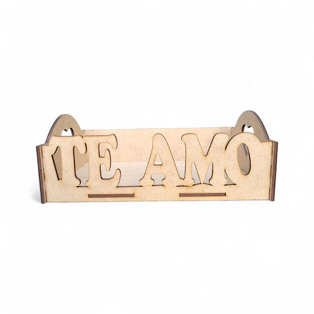 Kit 20 BANDEJAS 'TE AMO' MDF CRU / IDEAL PARA PRESENTES E ARTESANATOS