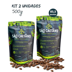 KIT 2 Cafés Especiais São Caetano 500g em Grãos Torra Média
