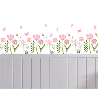 Adesivo de Parede Tulipas Flores Decorativo Quarto Menina Sala Fácil Aplicação Não Danifica em Oferta na Shopee