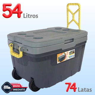 Caixa Térmica Grande 54L | Cooler com Rodinhas  74 Latas – Praia, Piscina, Camping e Sítio em Oferta na Shopee