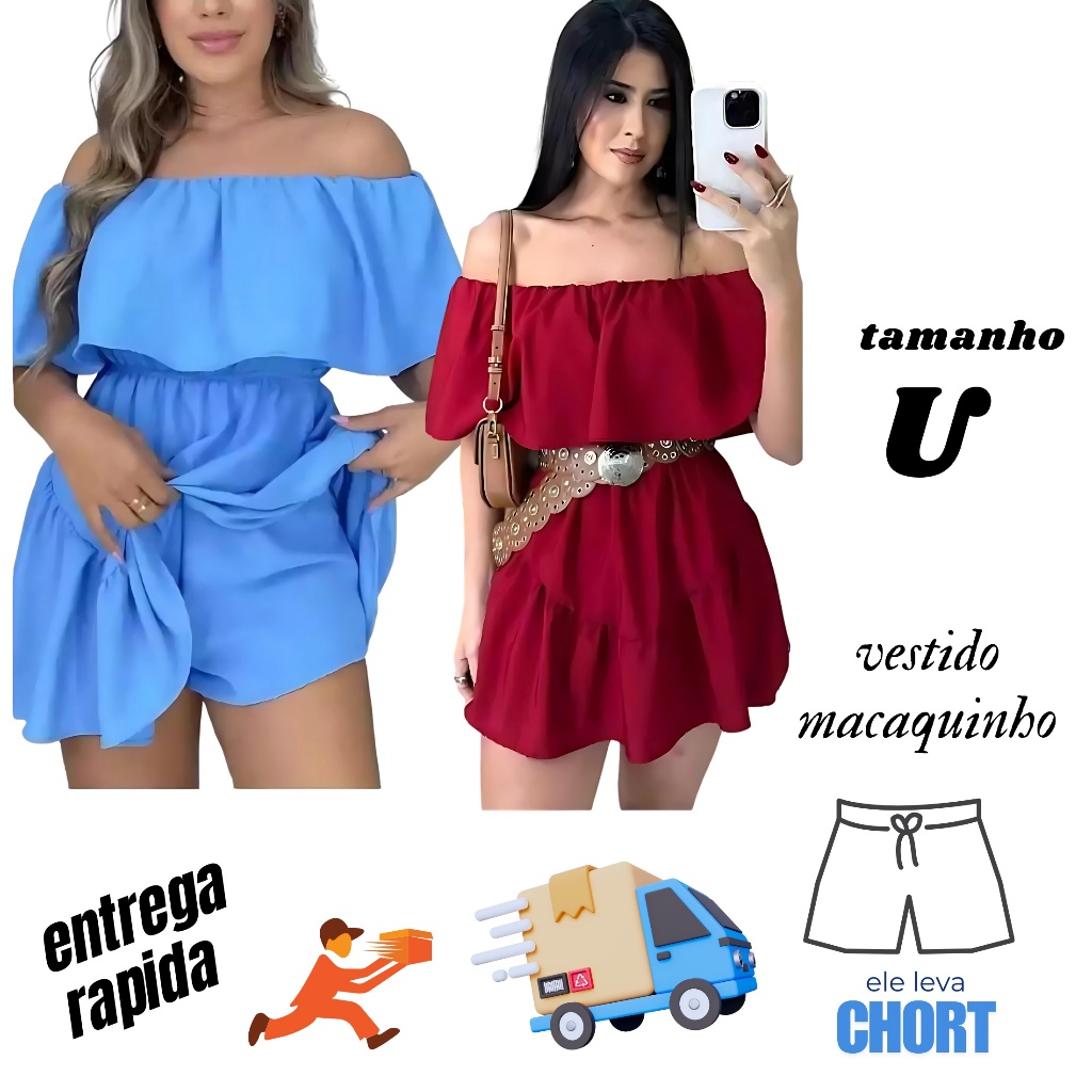 vestido macaquinho feminino ombro a ombro estilo cigarrinha tecido duna linho casual