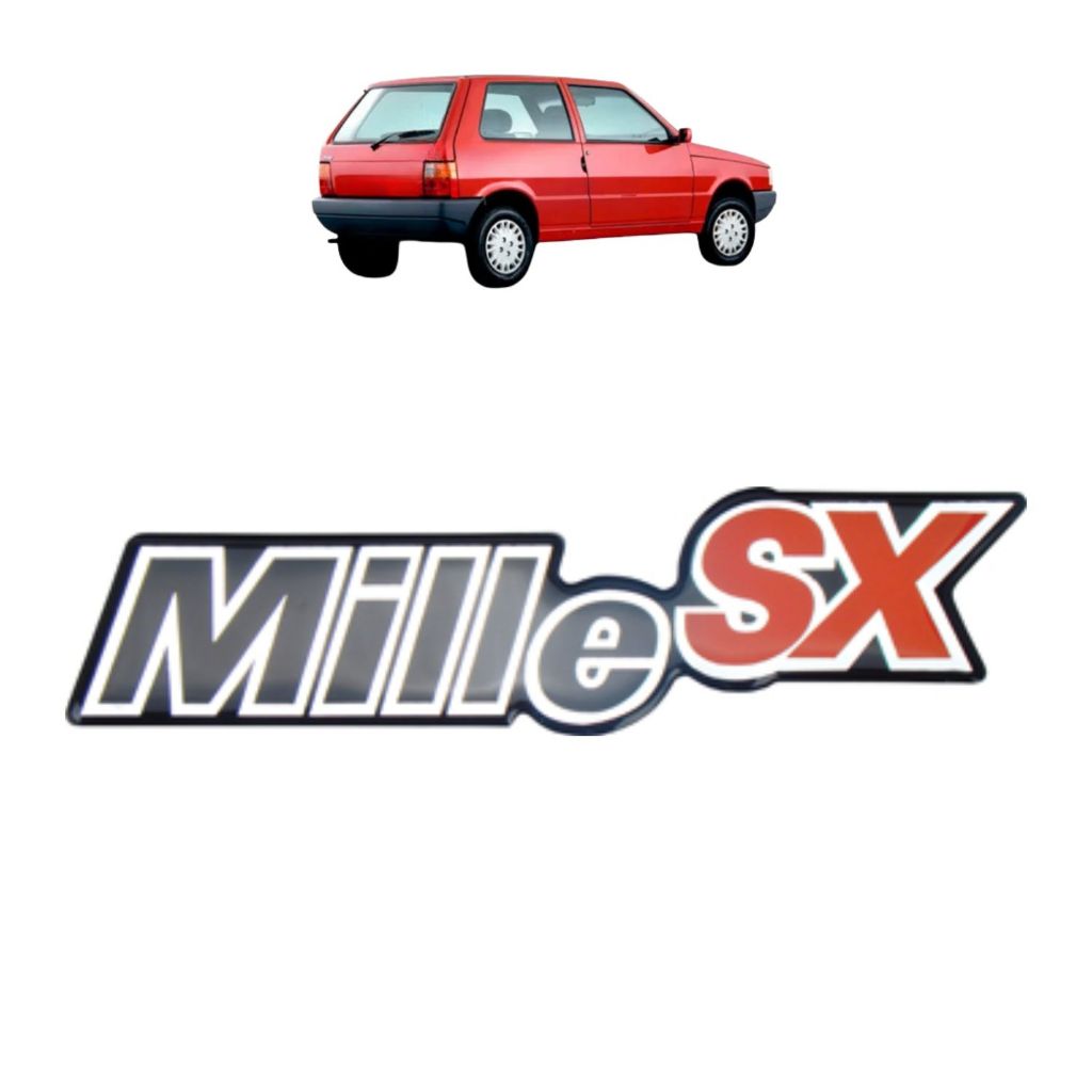 Emblema adesivo MILLE SX – Uno millie SX 1997 a 1998 - Resinado em Oferta na Shopee