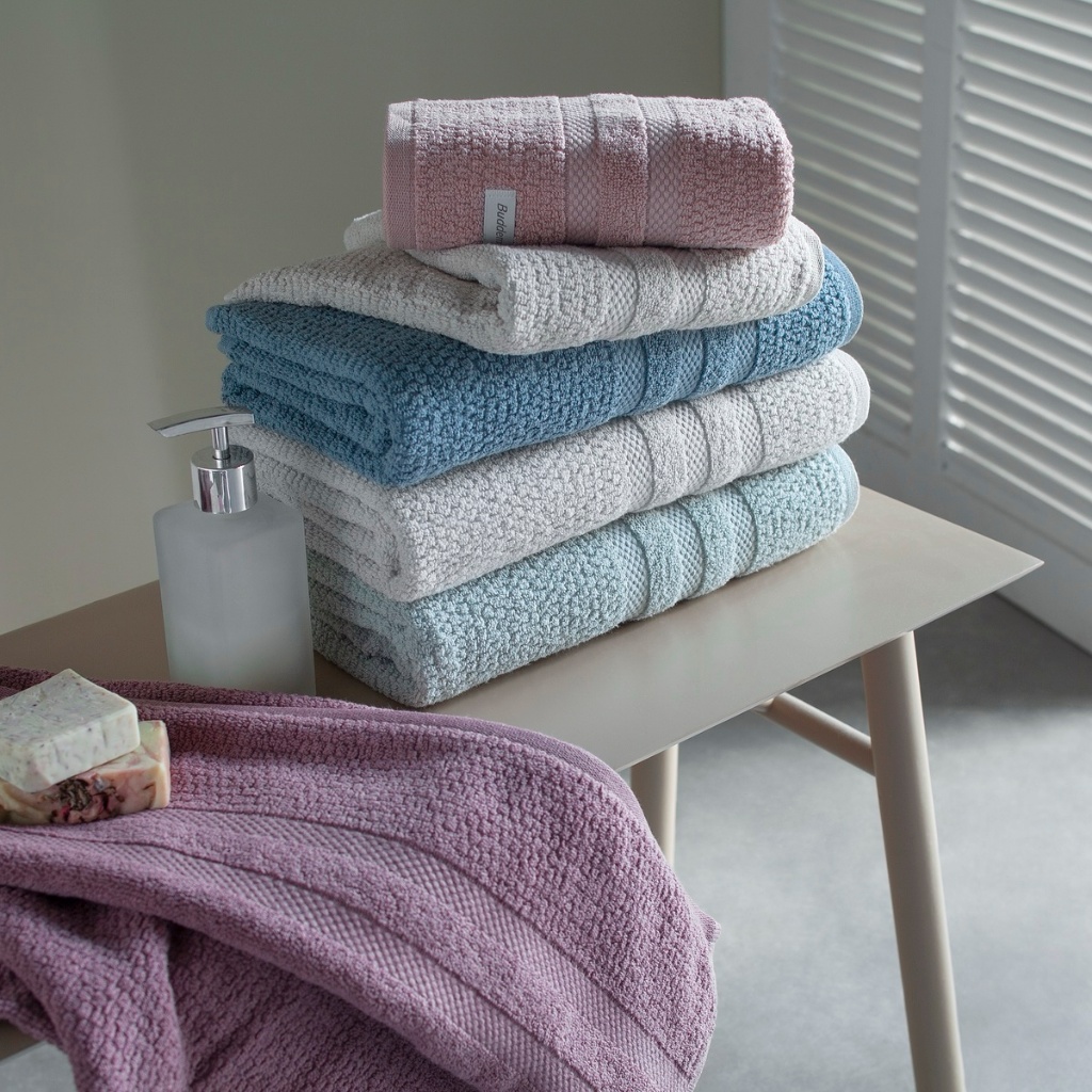 Kit Jogo de Toalhas Buddemeyer 5 Peças Banhão Rosto Piso Vanilla 100% Algodão Extra Soft