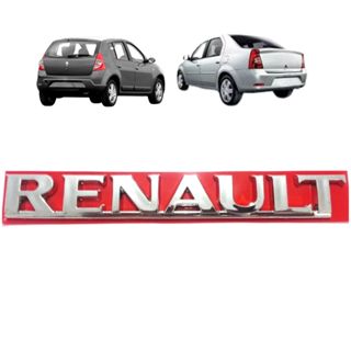 Emblema letreiro RENAULT – Sandero e logan 09/12 - Cromado em Oferta na Shopee