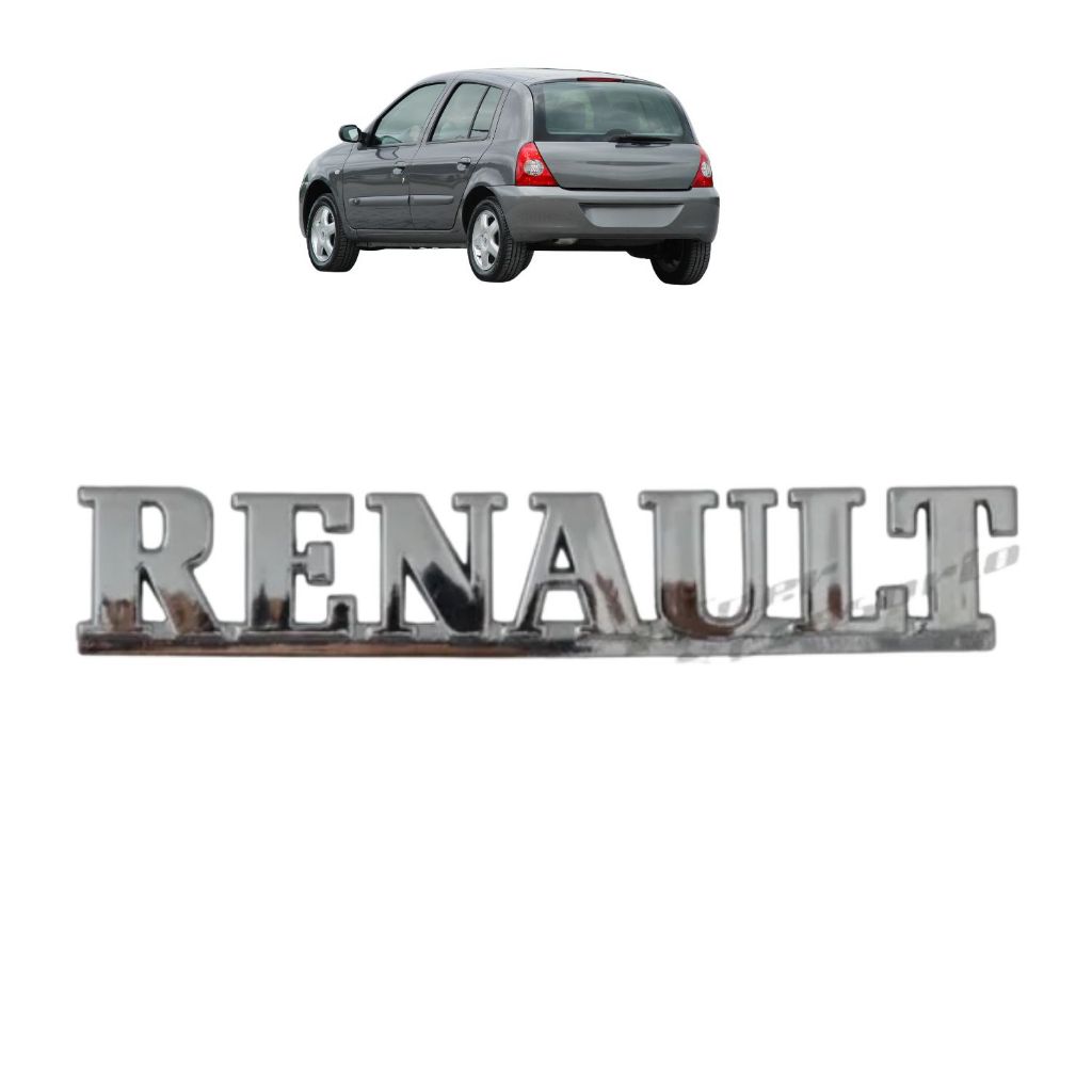 Emblema Letreiro RENAULT Clio Megane Scenic 2000 a 2008 Cromado