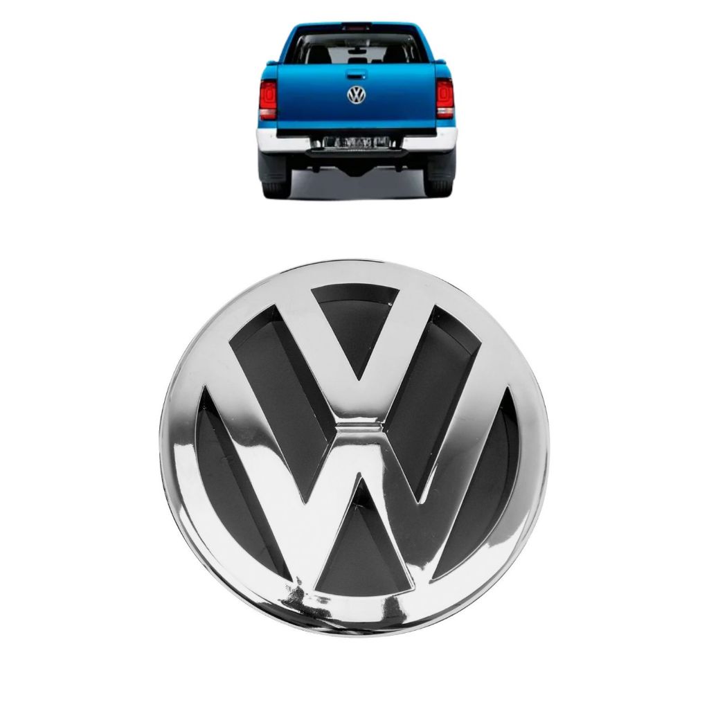 Emblema Porta Mala Amarok 2010 a 2020 Logo VW Cromado ou Preto