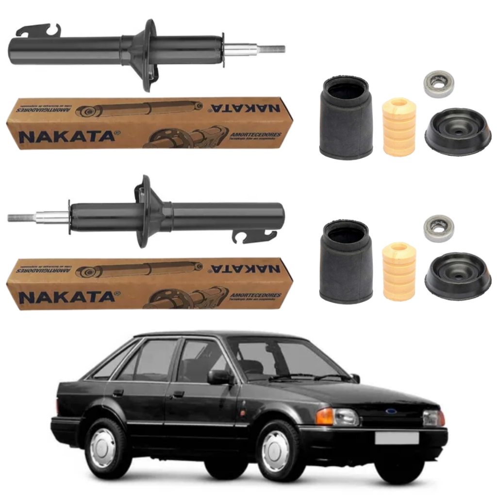 PAR AMORTECEDOR DIANTEIRO ESCORT 84 A 96 ORIGINAL NAKATA + KITS
