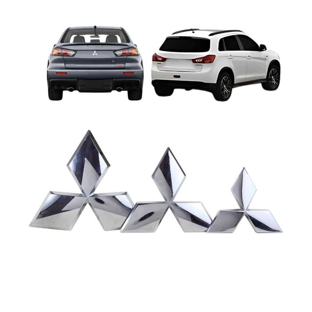 Emblema Porta Mala ASX Lancer 2011 a 2018 Logo Mitsubishi