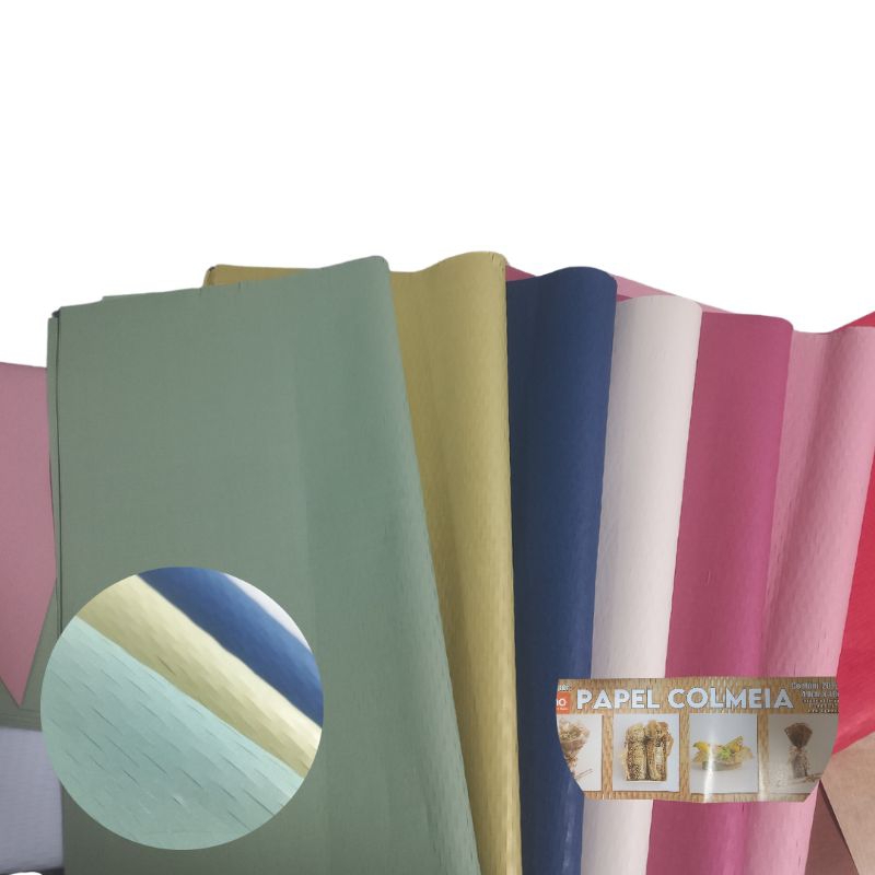 Papel Colmeia 49x49cm – 20 unidades para Embalagens e Artesanato em Oferta na Shopee