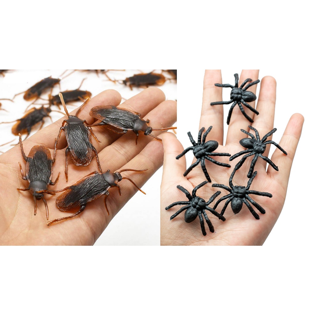 KIT Baratas e Aranhas Artificial - Suste Seus Amigos