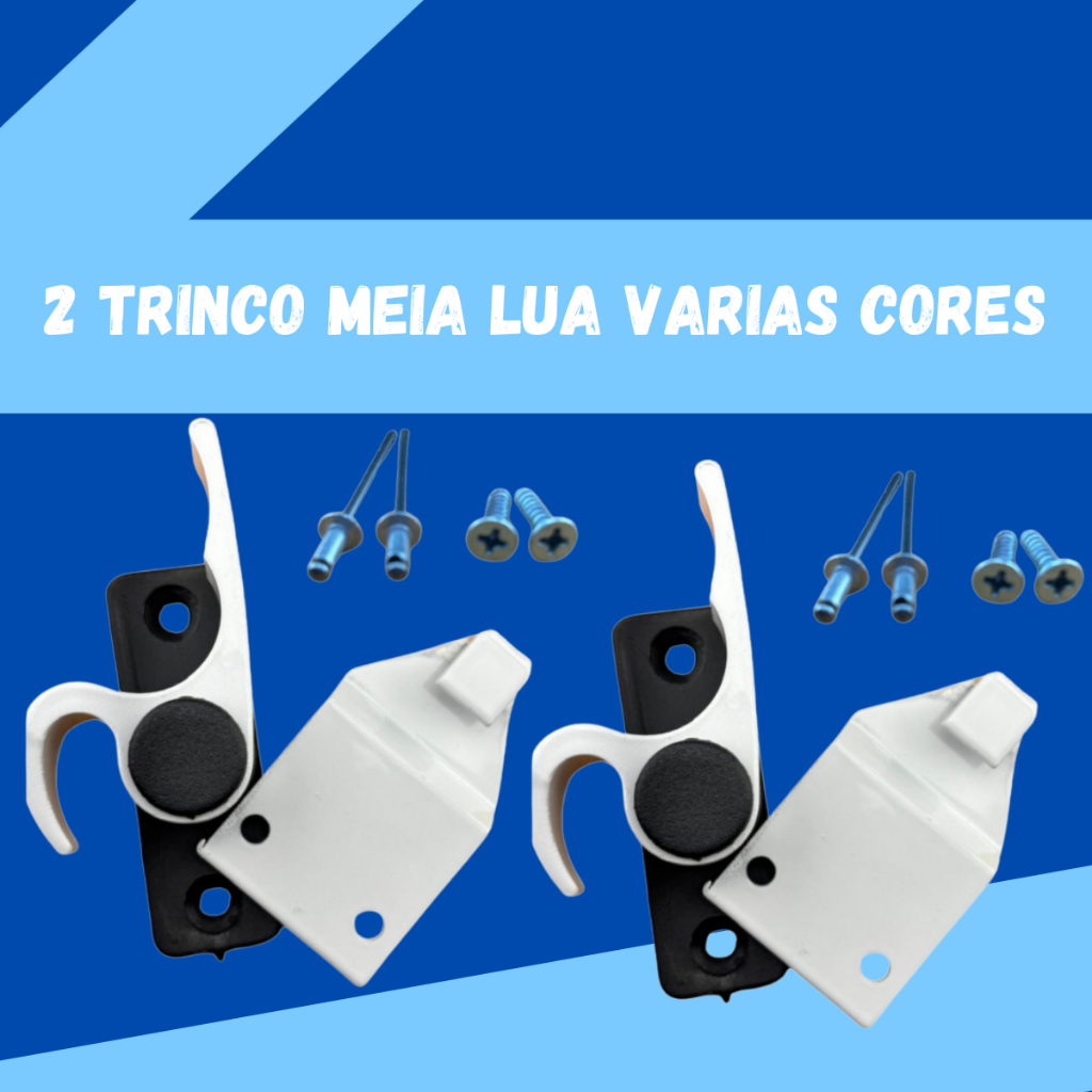 Trinco Fecho Caracol Meia Lua Japonês Janela Alumínio 2 Unidades manutenção reparo vitro janela