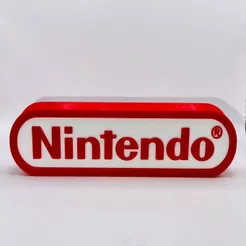 Placa decorativa Logo Nintendo 3D Gamer Geek Presente Nerd Jogos Switch