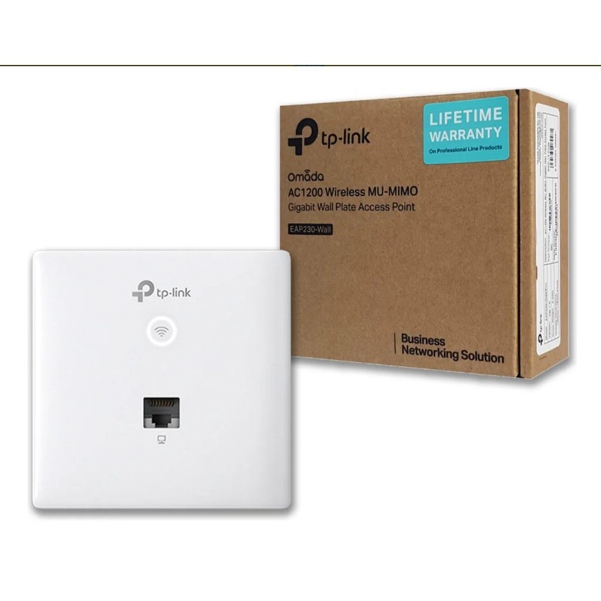 Roteador Wi-Fi MU-MIMO AC1200 EAP230 Wall Dual Band Gigabit Branco Tp-link 