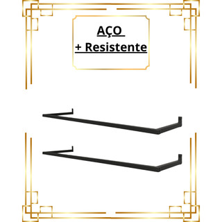 Arara De Parede 1,20m 60cm 80cm 100cm Cabideiro Aço Resistente Organizador de Roupas Loja…