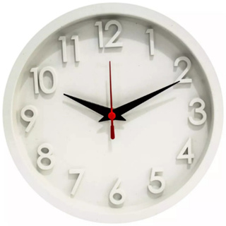 Relogio de Parede 3D Sigma Branco Plashome Escritório Cozinha Sala Com Mecanismo Silencioso em Oferta na Shopee