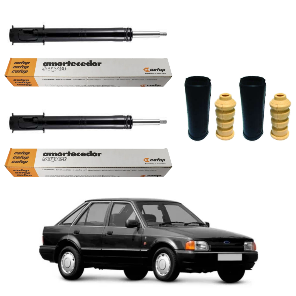 PAR AMORTECEDOR TRASEIRO ESCORT 84 A 96 ORIGINAL COFAP + KITS