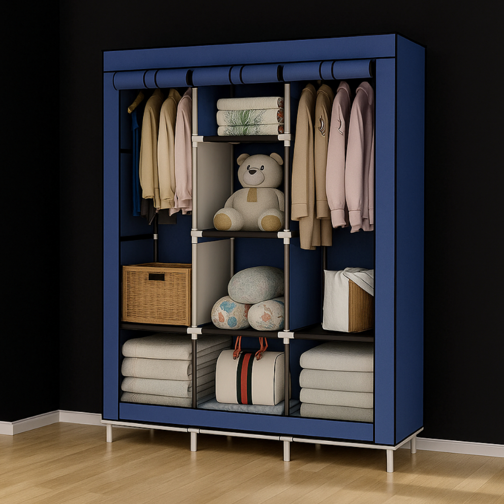 Guarda Roupa Dobrável Organizador Portátil Desmontável Com Capa Armário de Roupas Cores Sortidas