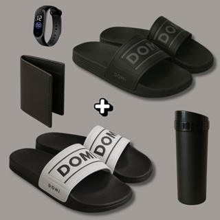 Kit Completo : Dois Chinelos Slide + Relógio Digital + Carteira de Mão + Coqueteleira em Oferta na Shopee
