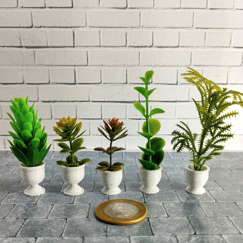Miniaturas RPG e Cenários em Geral - VASOS DE PLANTAS (UNITARIO) - 28mm