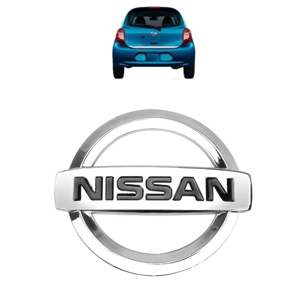 Emblema Porta Mala March 2012 a 2014 Logo Nissan