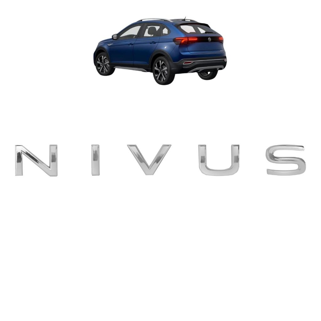 Emblema letreiro NIVUS – Nivus 2020 a 2025 – Cromado ou Preto em Oferta na Shopee