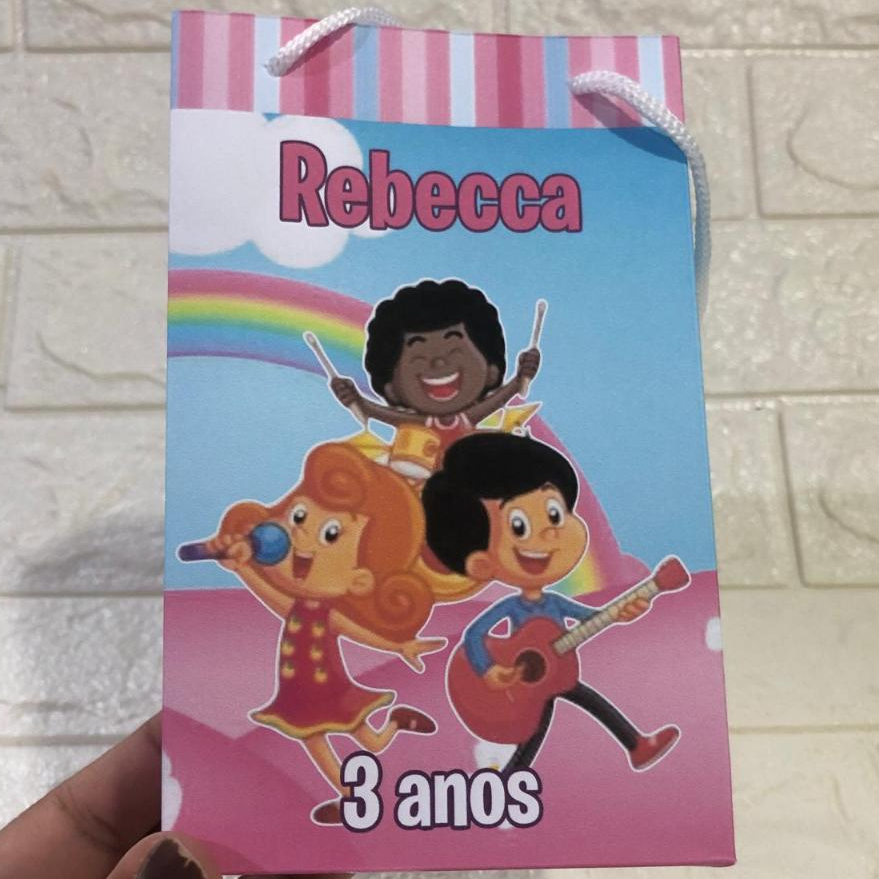 PEGUE E MONTE Sacolinha/Bolsinha (PEQUENA) Personalizada  3 PALAVRINHAS MENINA Festa Surpresa Mimos Lembrancinhas