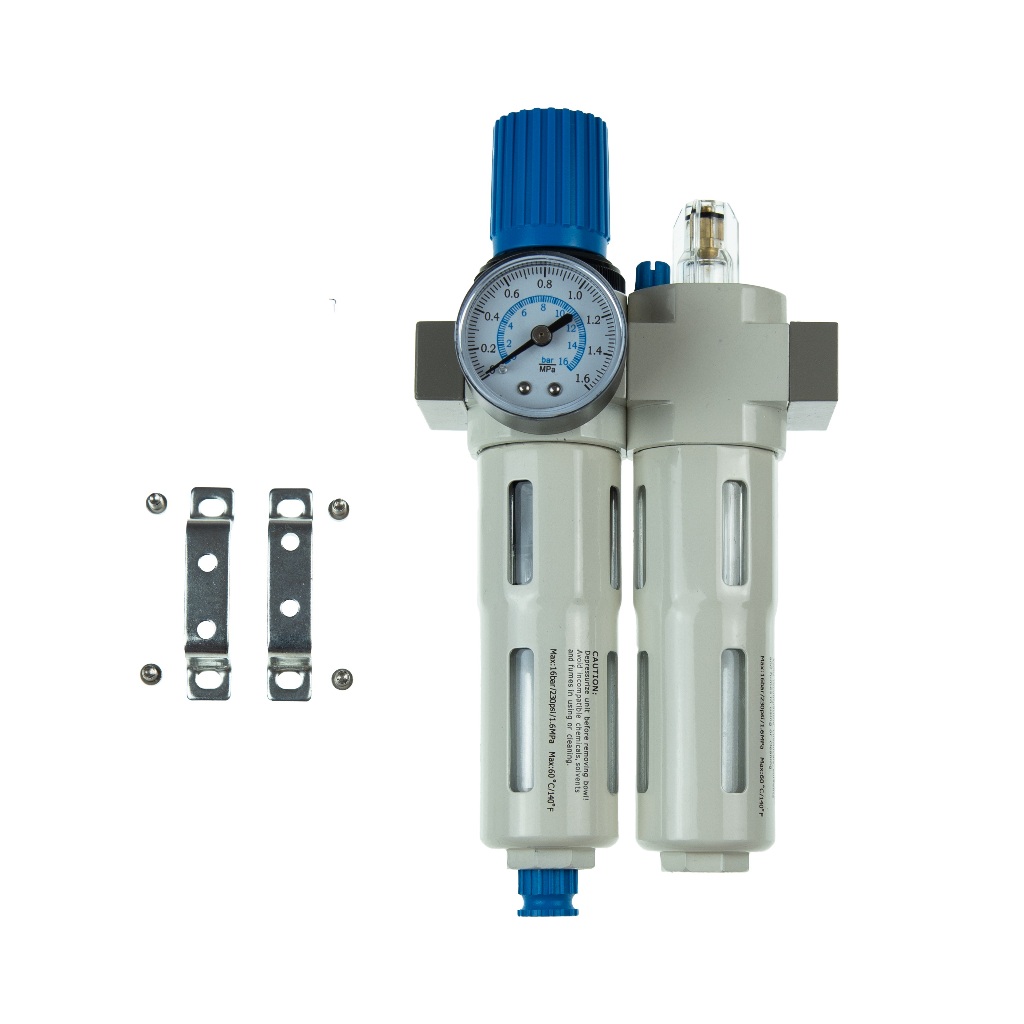 LUBRIFIL FILTRO REGULADOR DE PRESSÃO 0-16 BAR /0-232 PSI VALVULA ROSCA 1/4 NEWAIR
