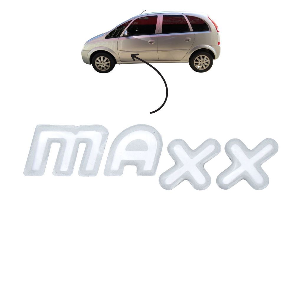 Emblema adesivo MAXX – Meriva e corsa 03/06 – Prata e Grafite em Oferta na Shopee