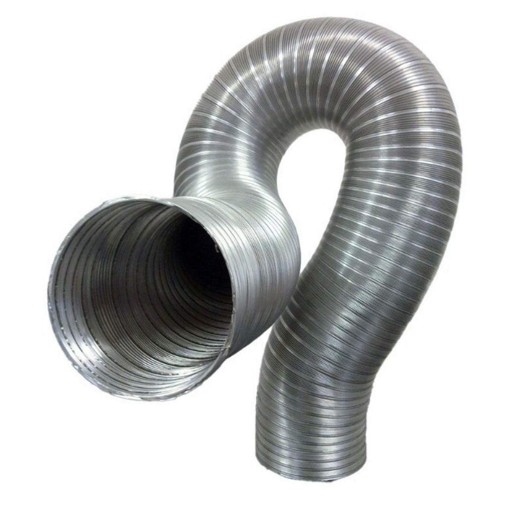 Imagem Tubo Flexível e Extensivo em Alumínio 150mm Para Exaustor Coifa Aquecedor Depurador Saídas de Ar