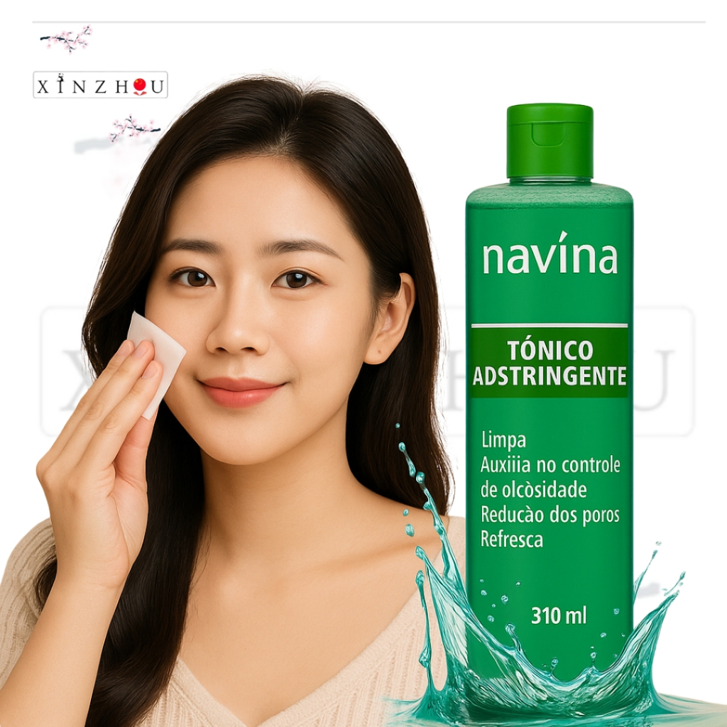 Tônico Adstringente Navina 310ml Limpeza Facial 4 em 1 para Controle da Oleosidade e Skincare