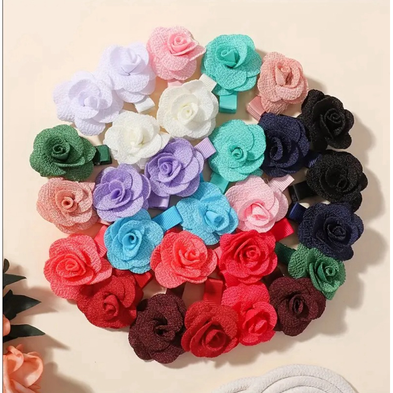 Aplique Flor De Tecido Para Artesanato Laços Tiaras 2,5cm 40 unidades