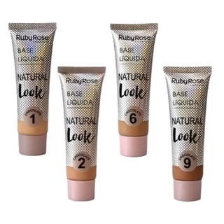 Base Líquida Natural Look - Ruby Rose 29ML CHOCOLATE TONS 1,2,6 E 9