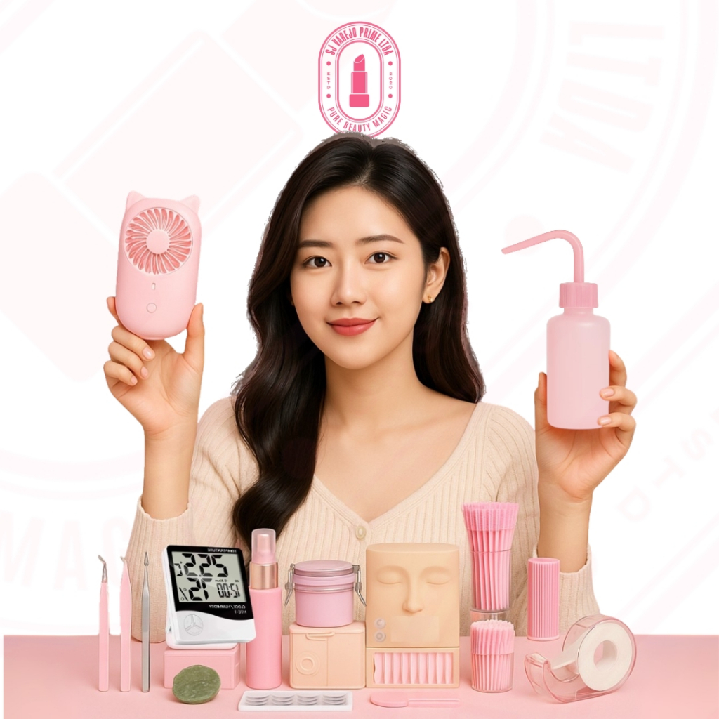 Kit Completo para Extensão e Alongamento de Cílios Fio a Fio Profissional e Iniciante