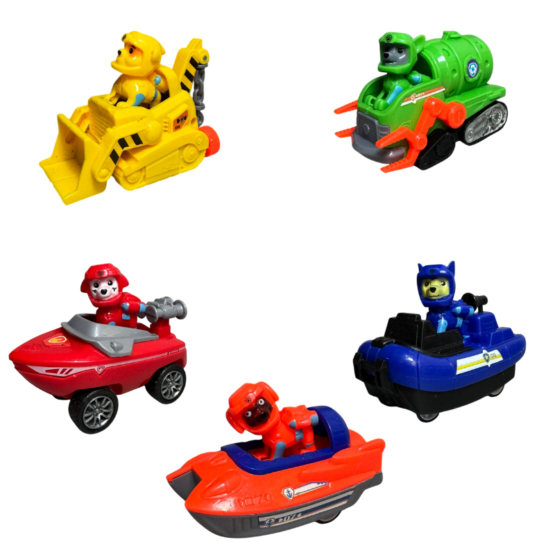 Brinquedo Infantil BPCC Patrulha Animais Canina Carros Chase Rubble Rocky Marshal Zuma