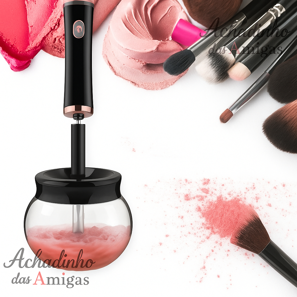 Limpador De Pincel De Maquiagem Elétrico Limpa e Seca Pincéis em Oferta na Shopee