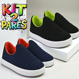 KIT 2 PARES CALCE FACIL INFANTIL PARA MENINOS em Oferta na Shopee
