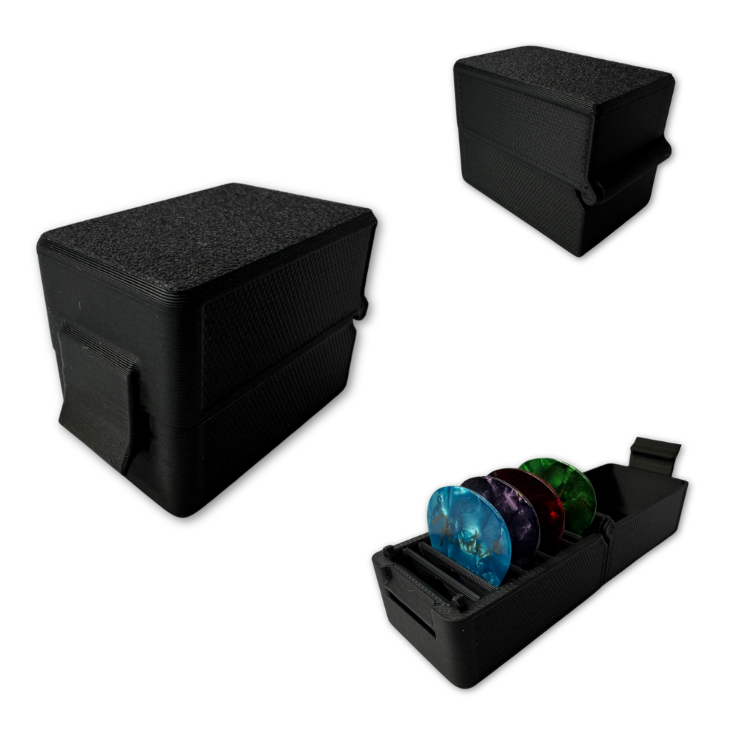 Kit Caixinha Porta Palhetas + 4 Palhetas 0.96mm