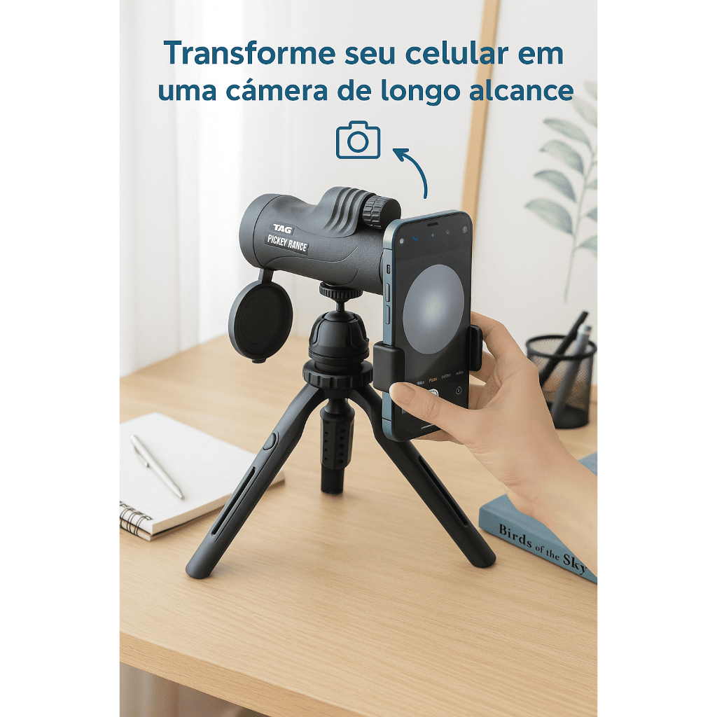 Luneta Monoculo Telescópica Profissional Fotográfico Primeiro Plano Focal Visao Noturno Longo Alcance