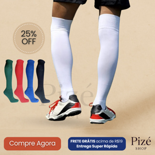 Meião Adulto Profissional para Futebol, Futsal e Vôlei | Kit com Opções de 1 a 3 Pares em Oferta na Shopee